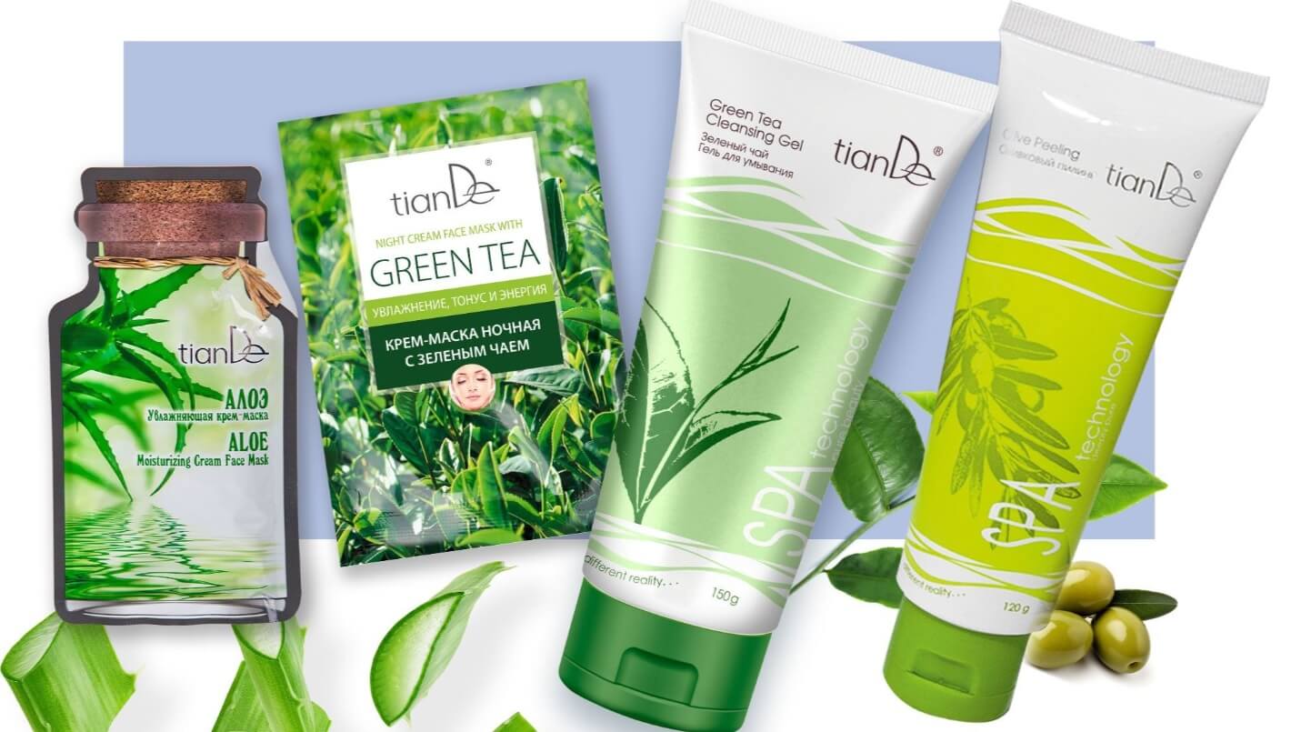 зелен чай пилинг маска